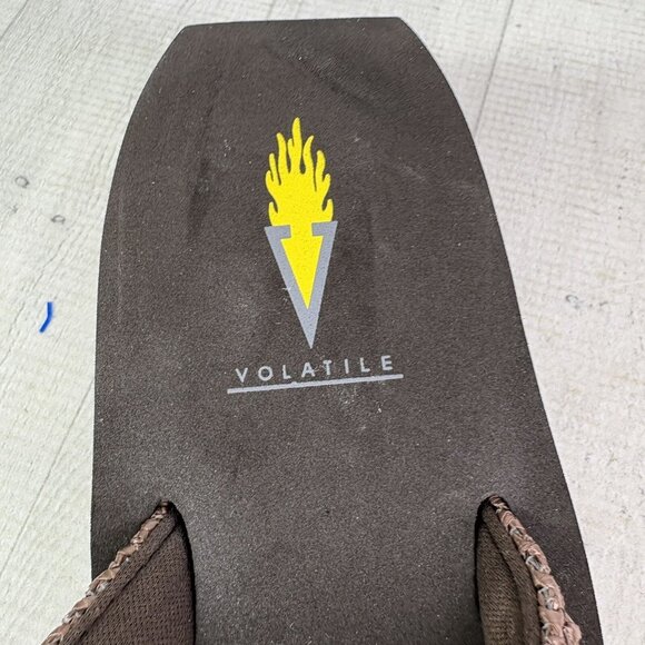 Volatile CANOVA Brown Raffia Straps Wedge Platform Thong Flip Flop Sandals Sz 9 - Picture 11 of 14